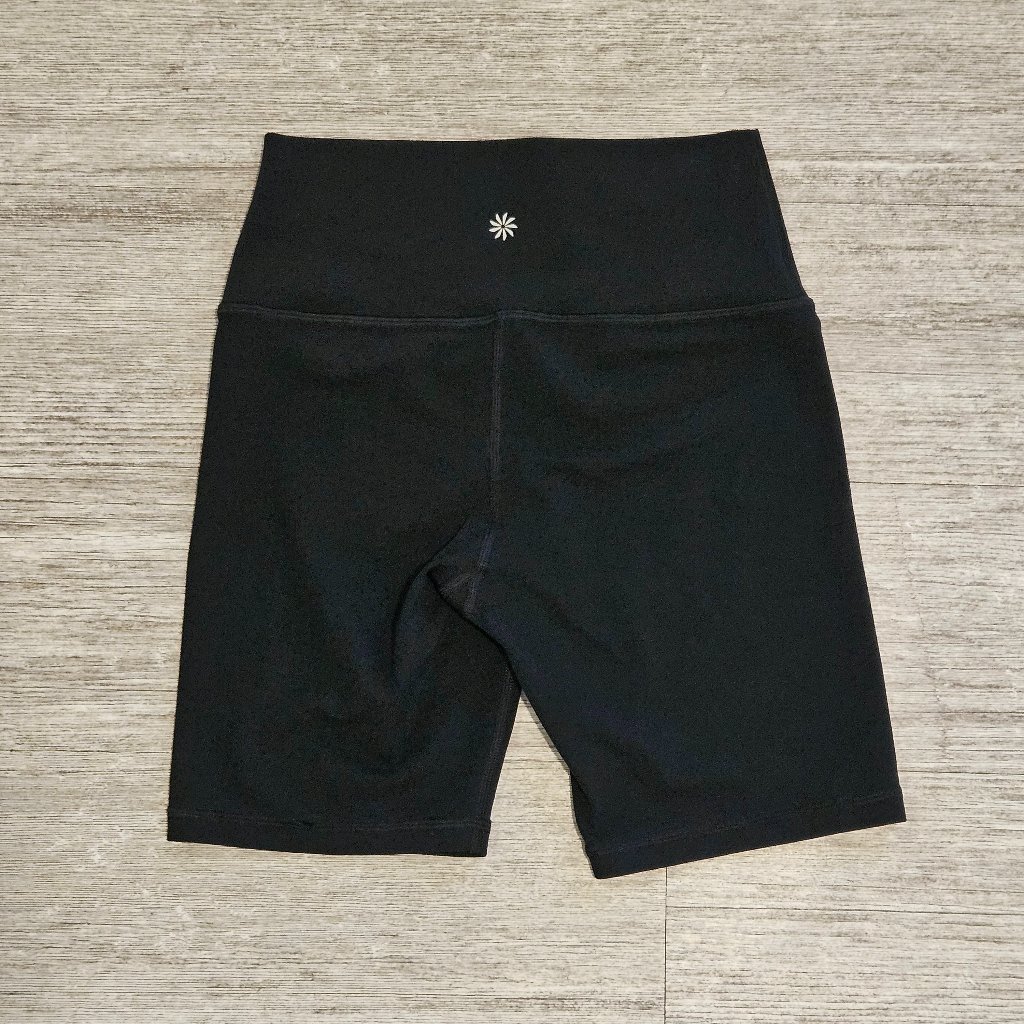 Athleta Transcend High Rise 7" Short Black Sz S